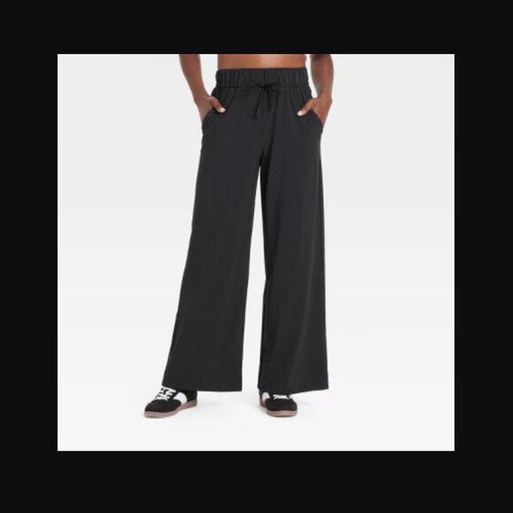 All in Motion Active Light High-Rise Wide Leg Pants - Dark Brown - Small - Picture 1 of 7